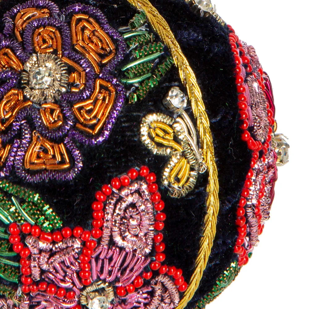 Velvet Flower Garden Bauble Christmas Tree Ornament