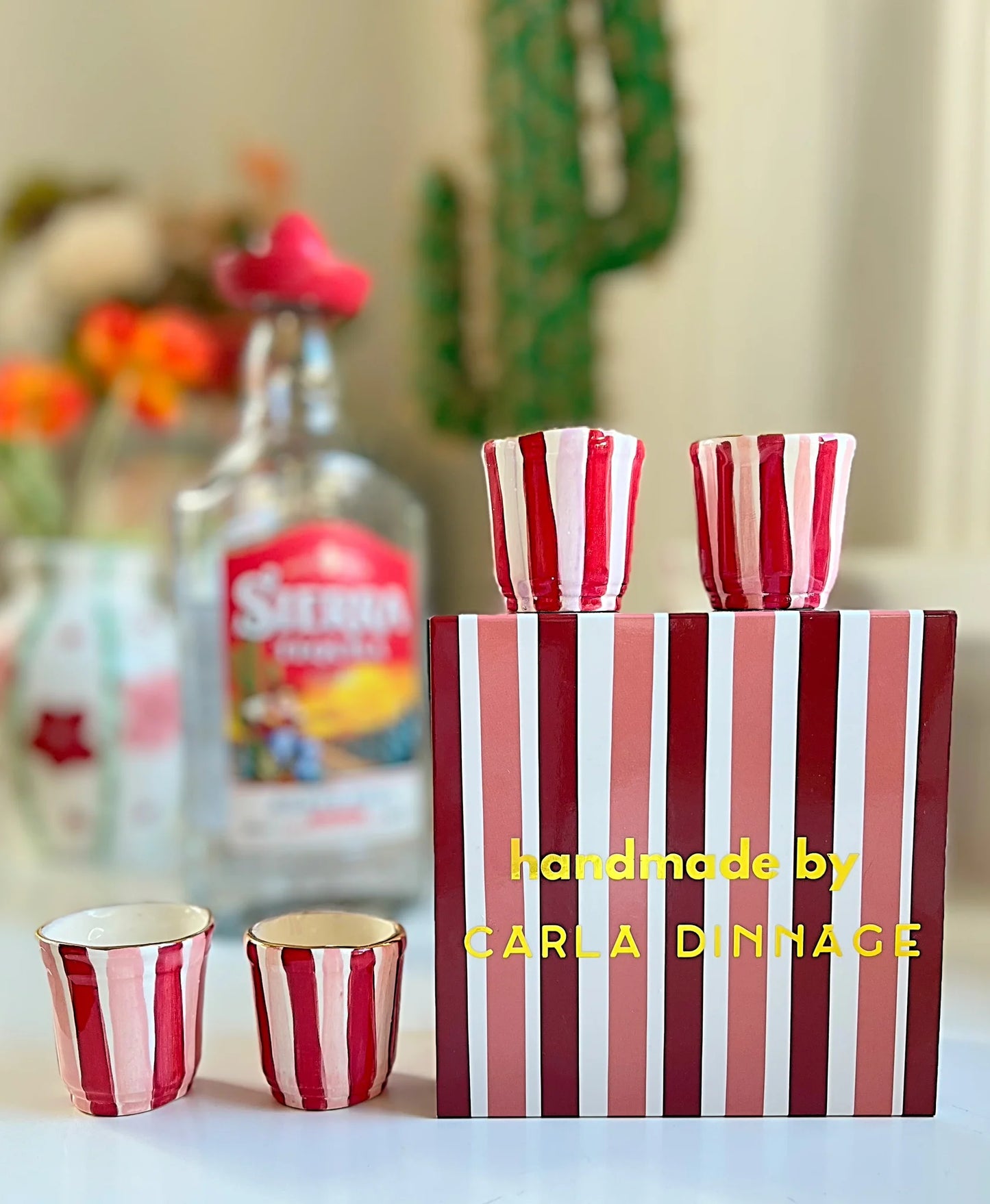 Red and Pink Shot Glasses