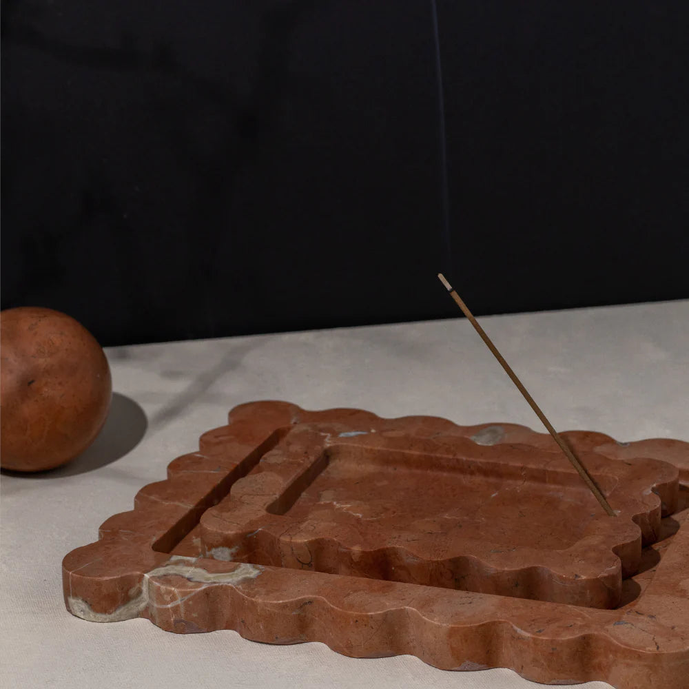 Palazzo Small Scalloped Tray & Incense Holder