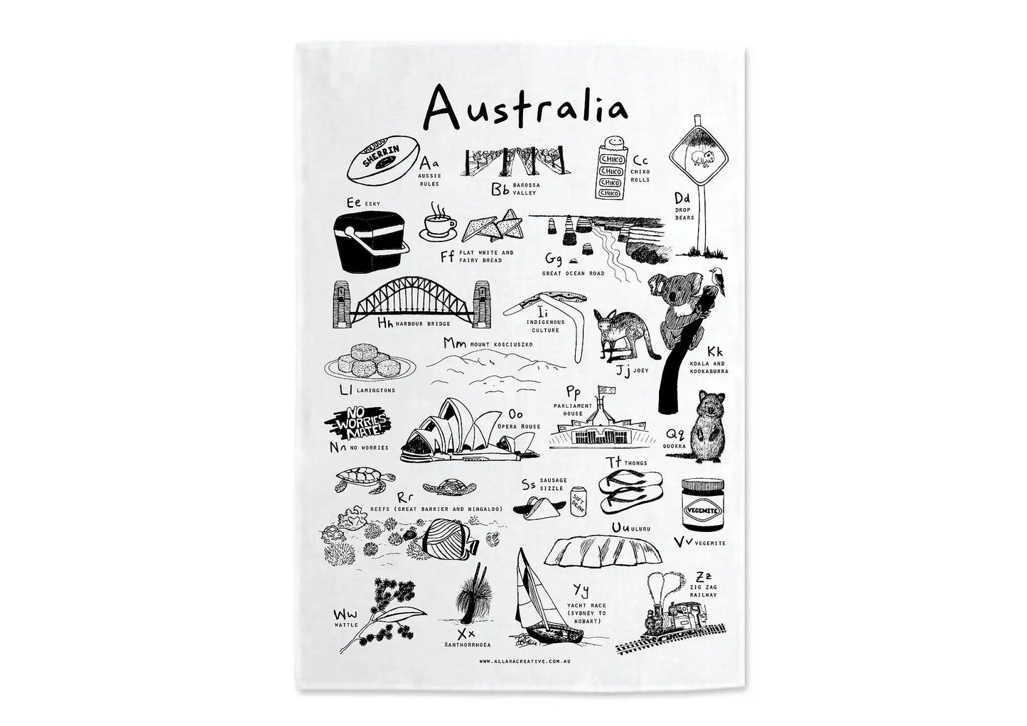 Tea Towel - Australia A-Z