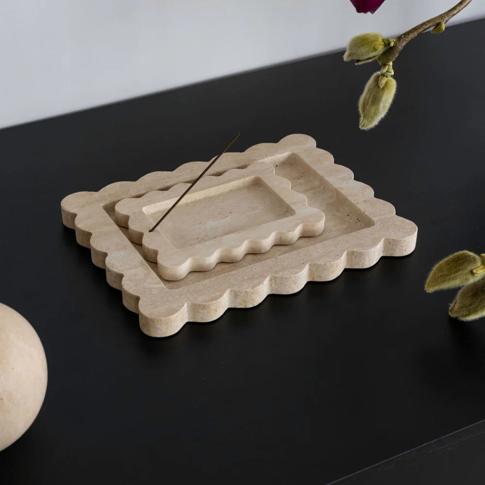 Palazzo Small Scalloped Tray & Incense Holder