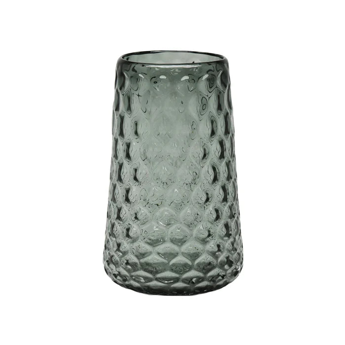 Vaughan Glass Grey Dimple Vase