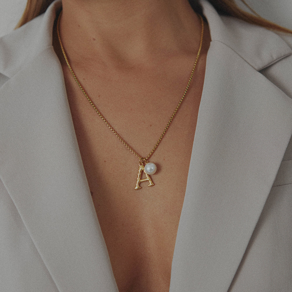 The Pearl Letter Necklace