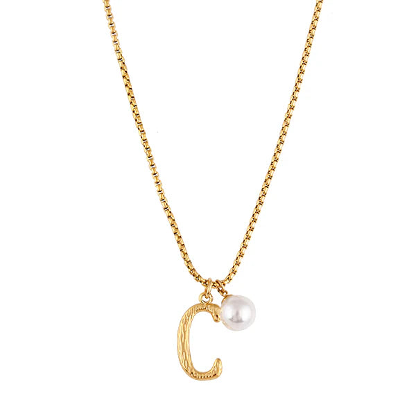 The Pearl Letter Necklace