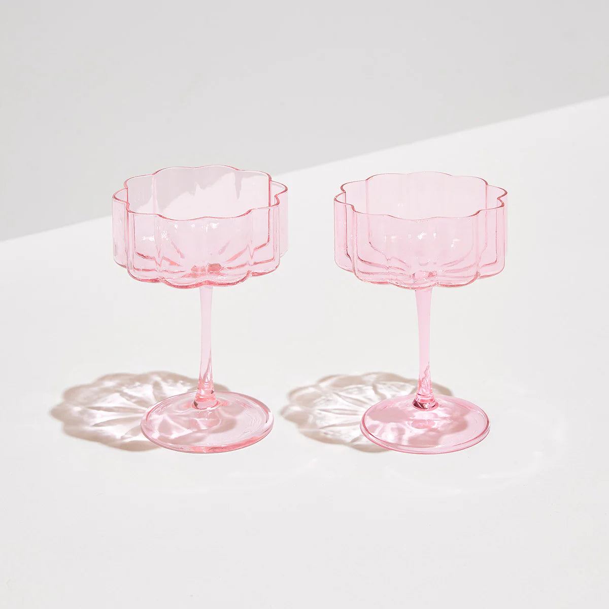 Set of Two - Wave Coupe Glasses