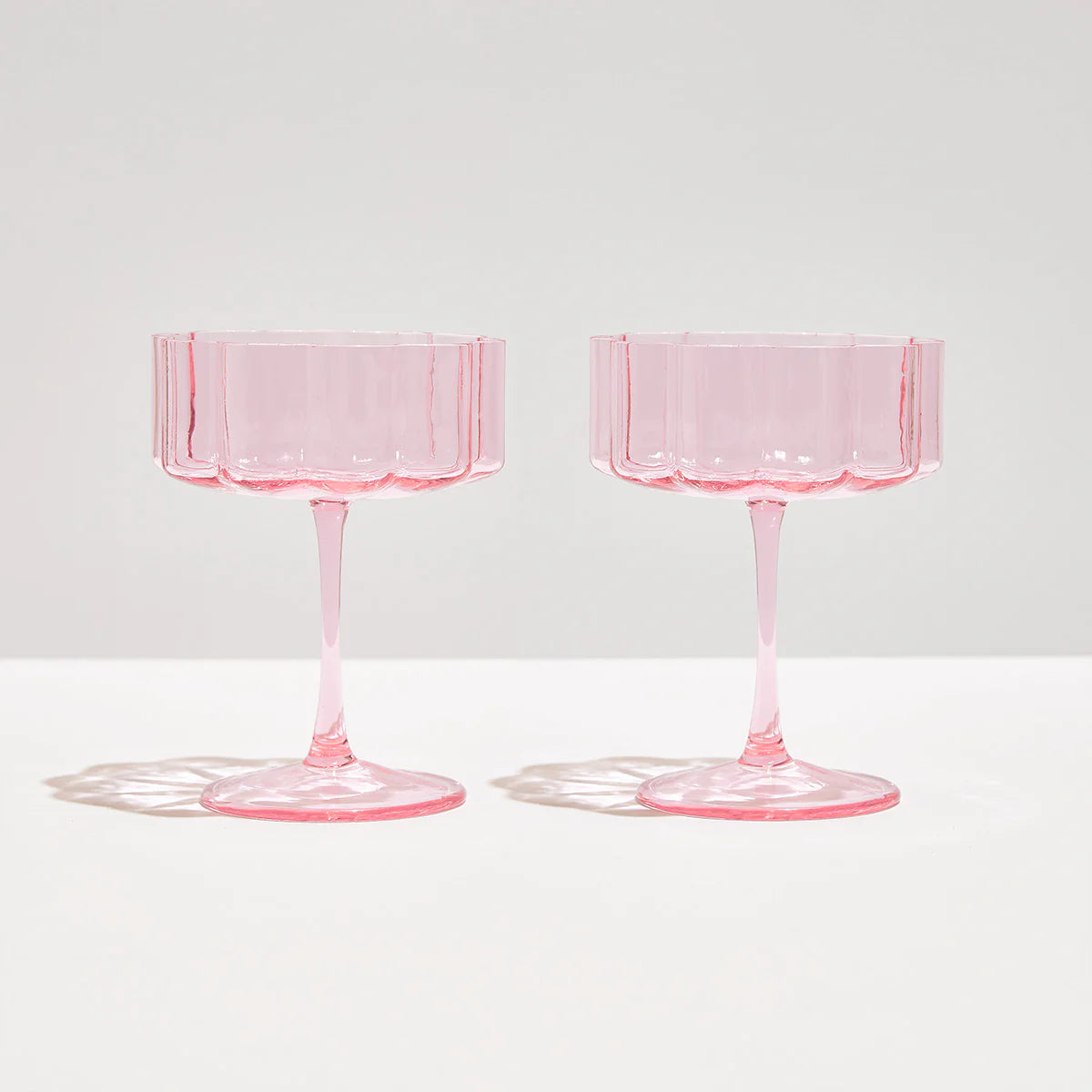 Set of Two - Wave Coupe Glasses