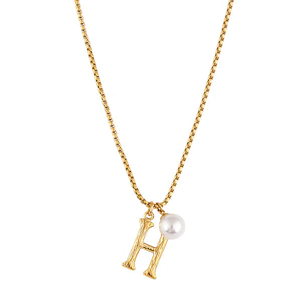 The Pearl Letter Necklace