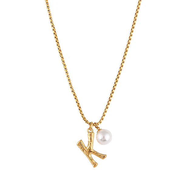 The Pearl Letter Necklace