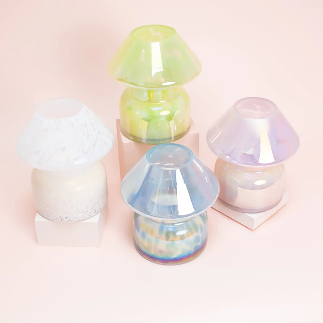 Mushroom Candle Lamp - Pink, David Austin Rose
