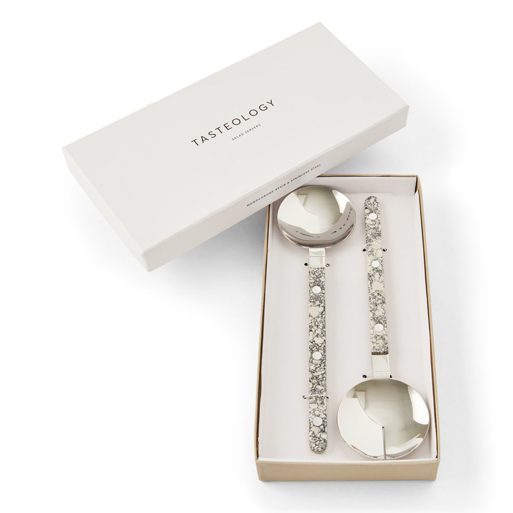 Salad Servers - Emerald, Taupe or Monochrome