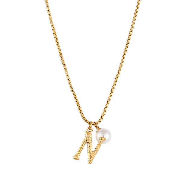 The Pearl Letter Necklace