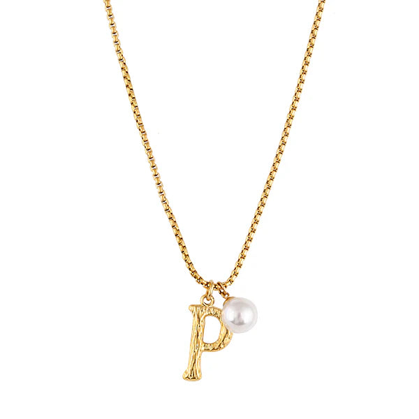 The Pearl Letter Necklace
