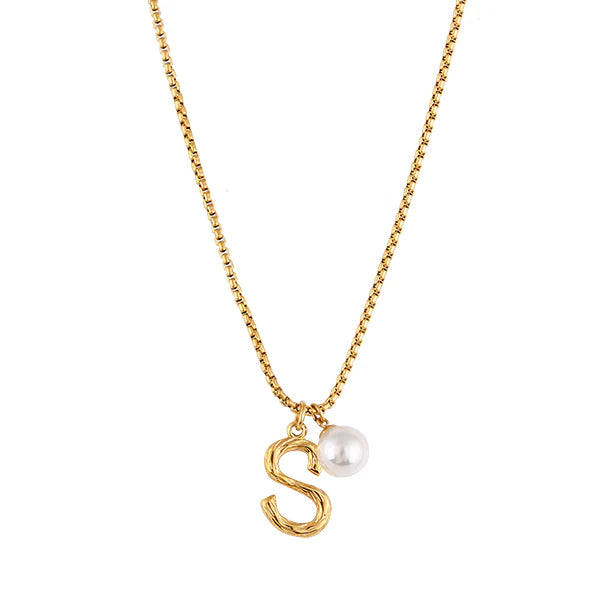The Pearl Letter Necklace