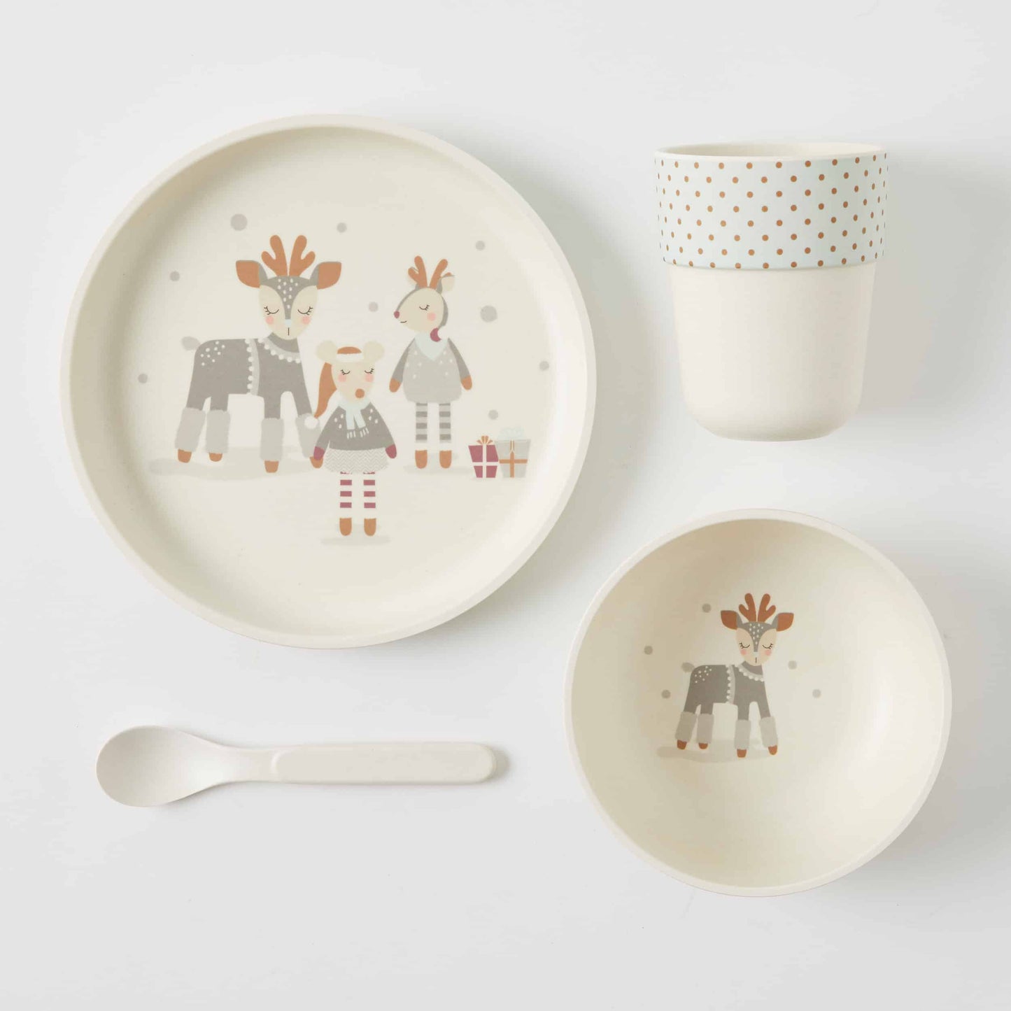 Christmas helpers bamboo 4pc dinning set