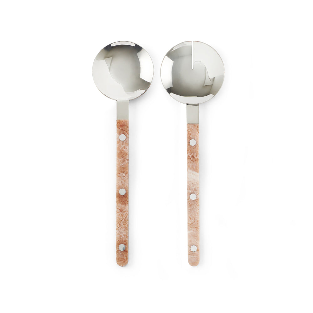 Salad Servers - Emerald, Taupe or Monochrome