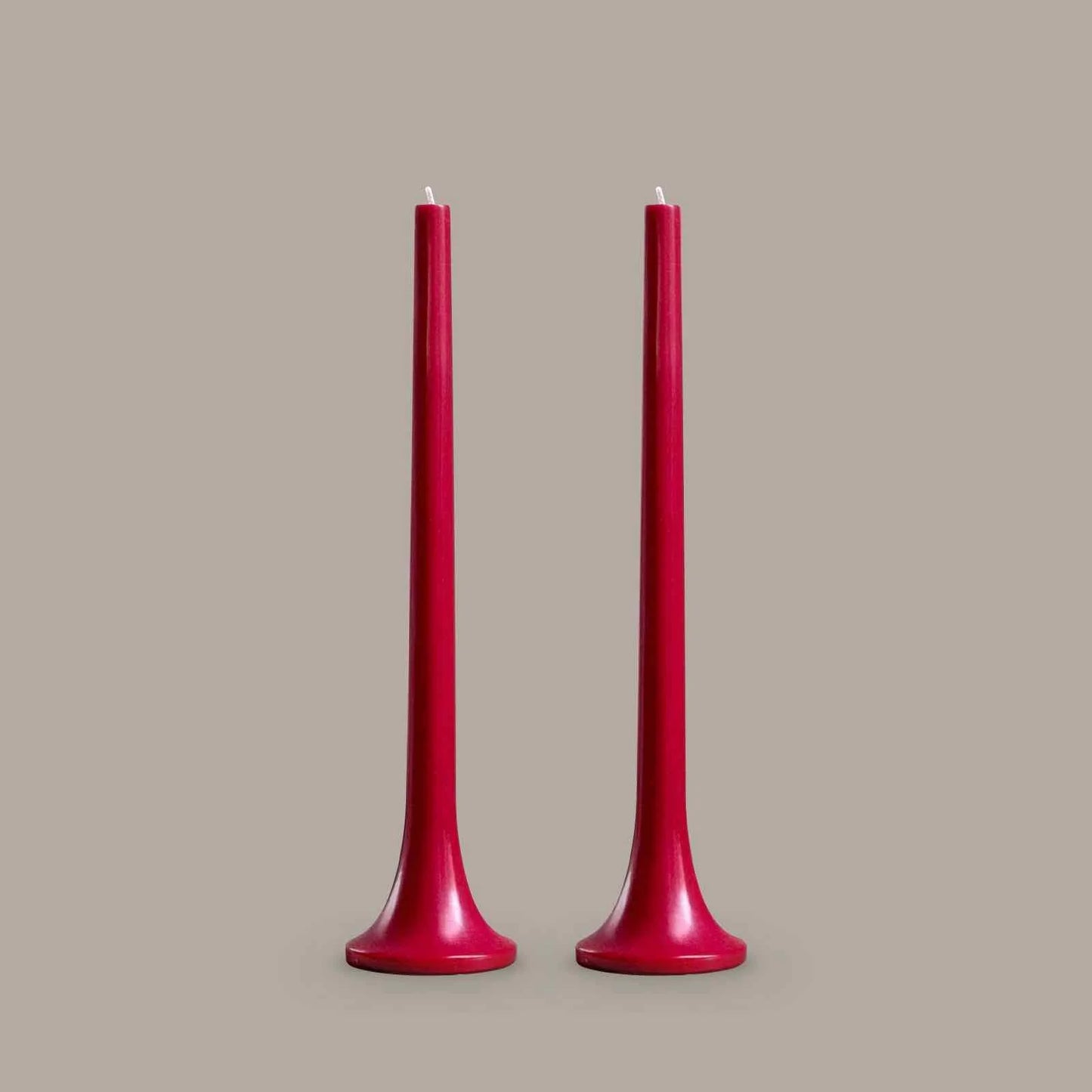 Chilli Red Tusk Candle, Set of 2
