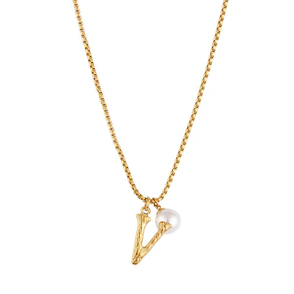 The Pearl Letter Necklace