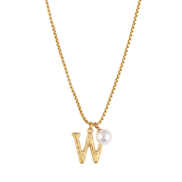 The Pearl Letter Necklace