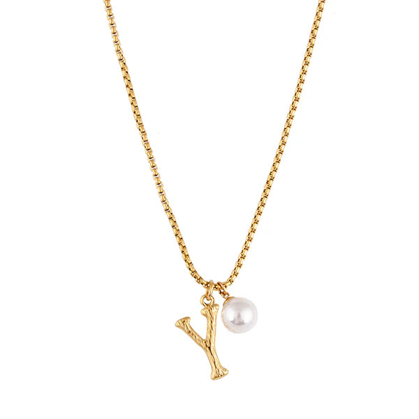 The Pearl Letter Necklace