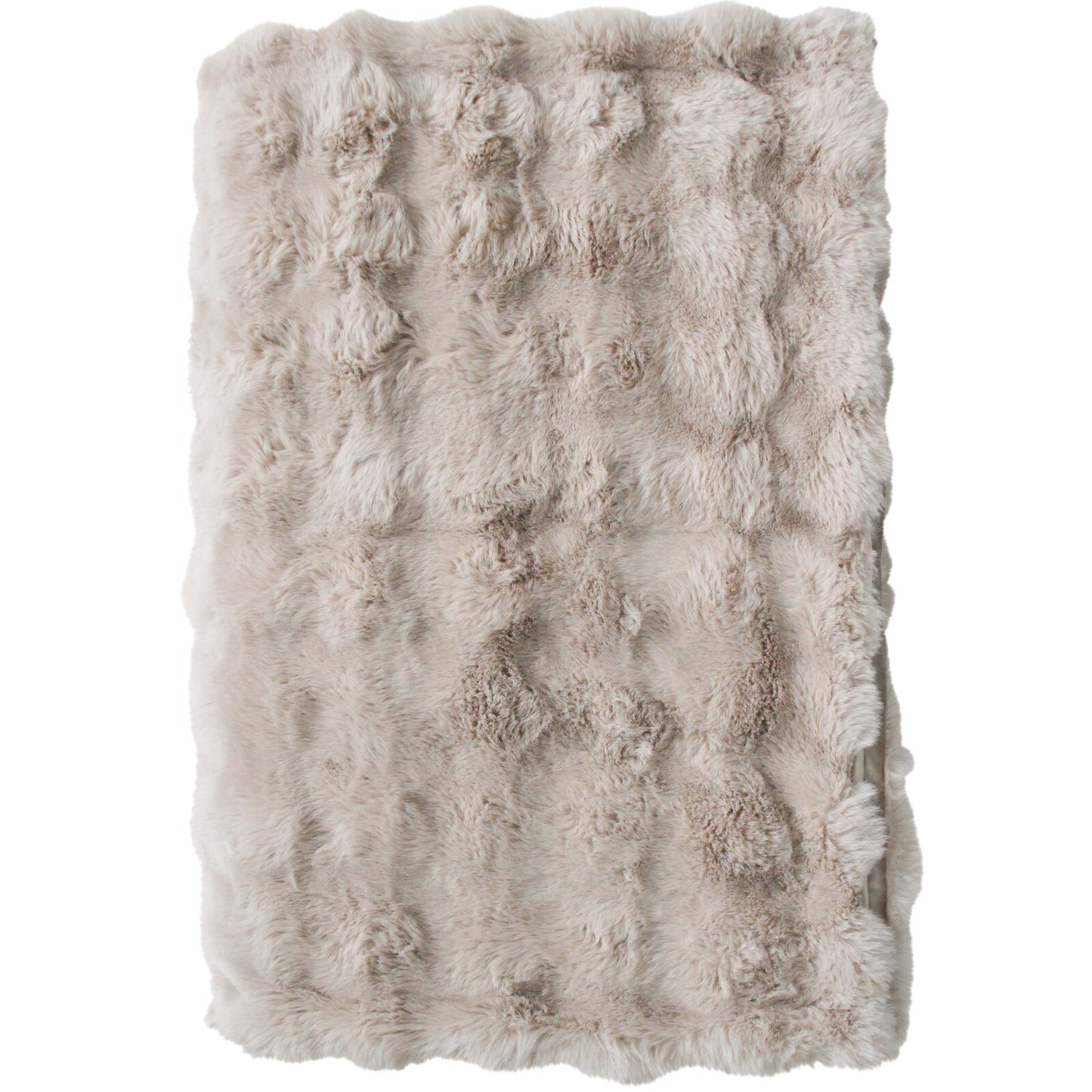 Biscuit Faux Fur Throw