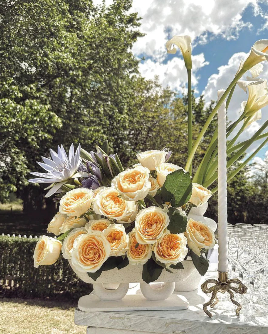 Brass Bow Candle Holder