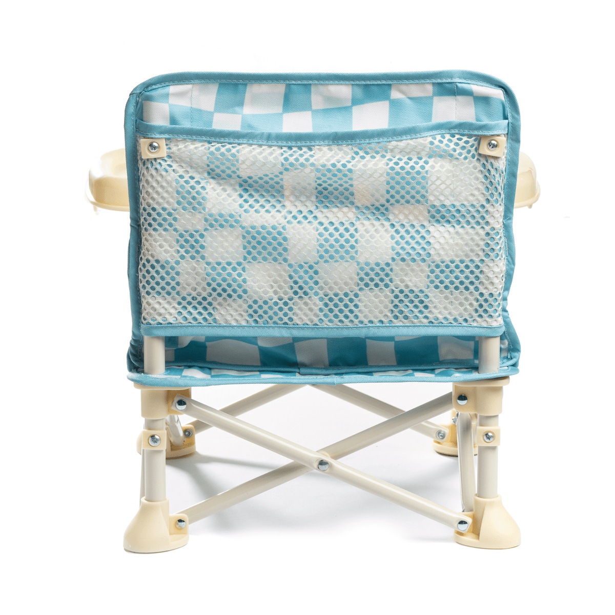 Blue Harper Checked Portable Baby Chair