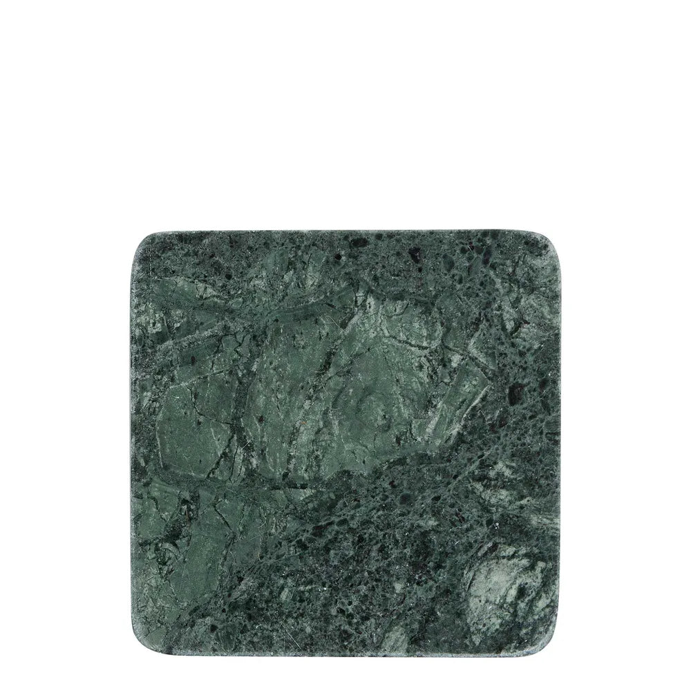 Graze Marble Coaster Square Green - Set of 4