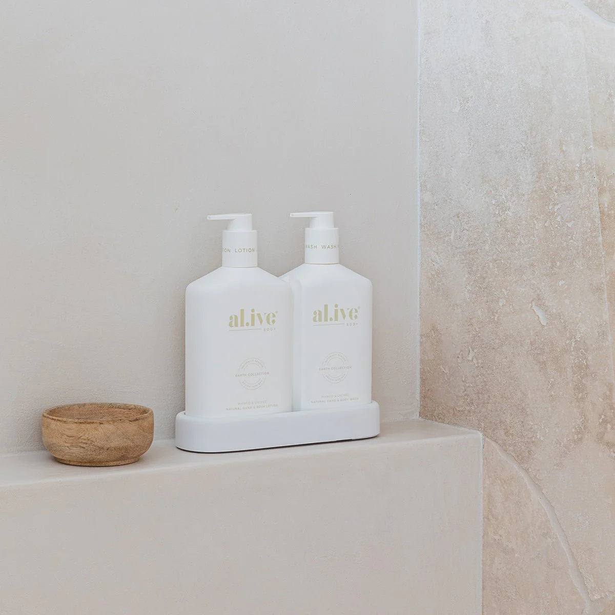 Al.ive Body Mango & Lychee - Wash and Lotion Duo + Tray