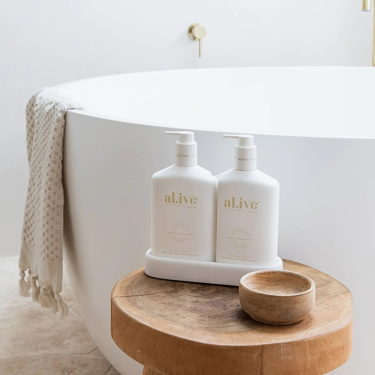 Al.ive Body Mango & Lychee - Wash and Lotion Duo + Tray
