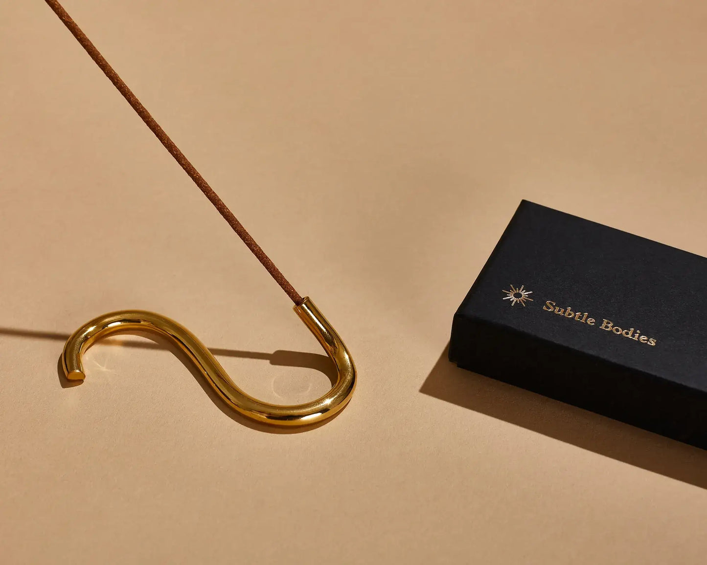 Brass Incense Holder - Wave