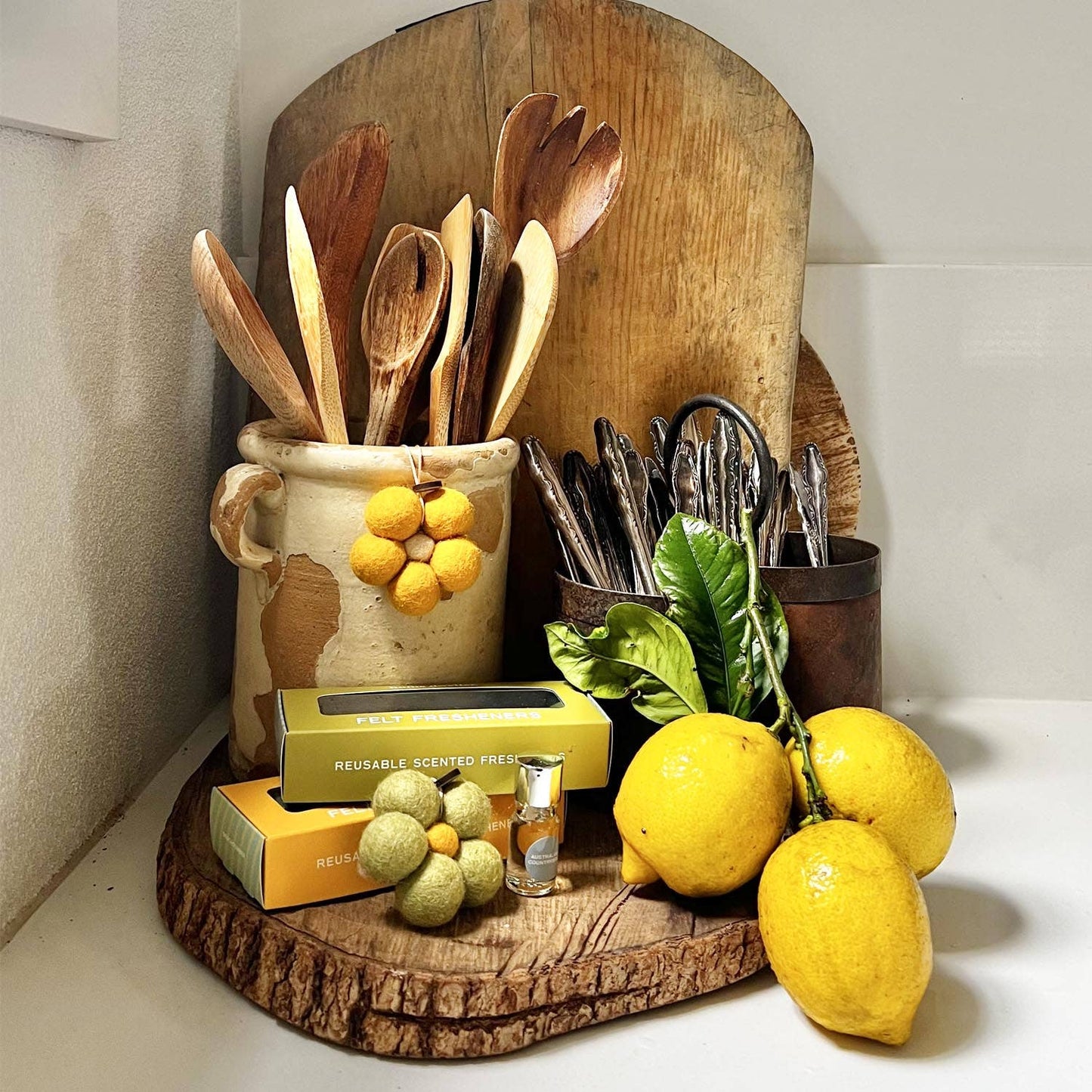 Felt Flower Air Fresheners - Australian Countryside