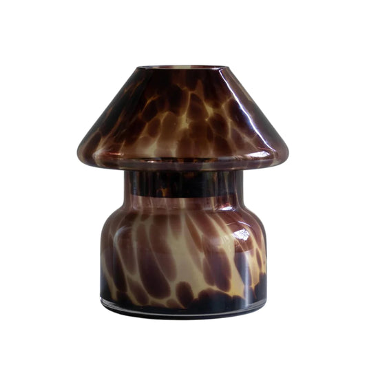 Mushroom Candle Lamp - Brown, Cedar & Saffron