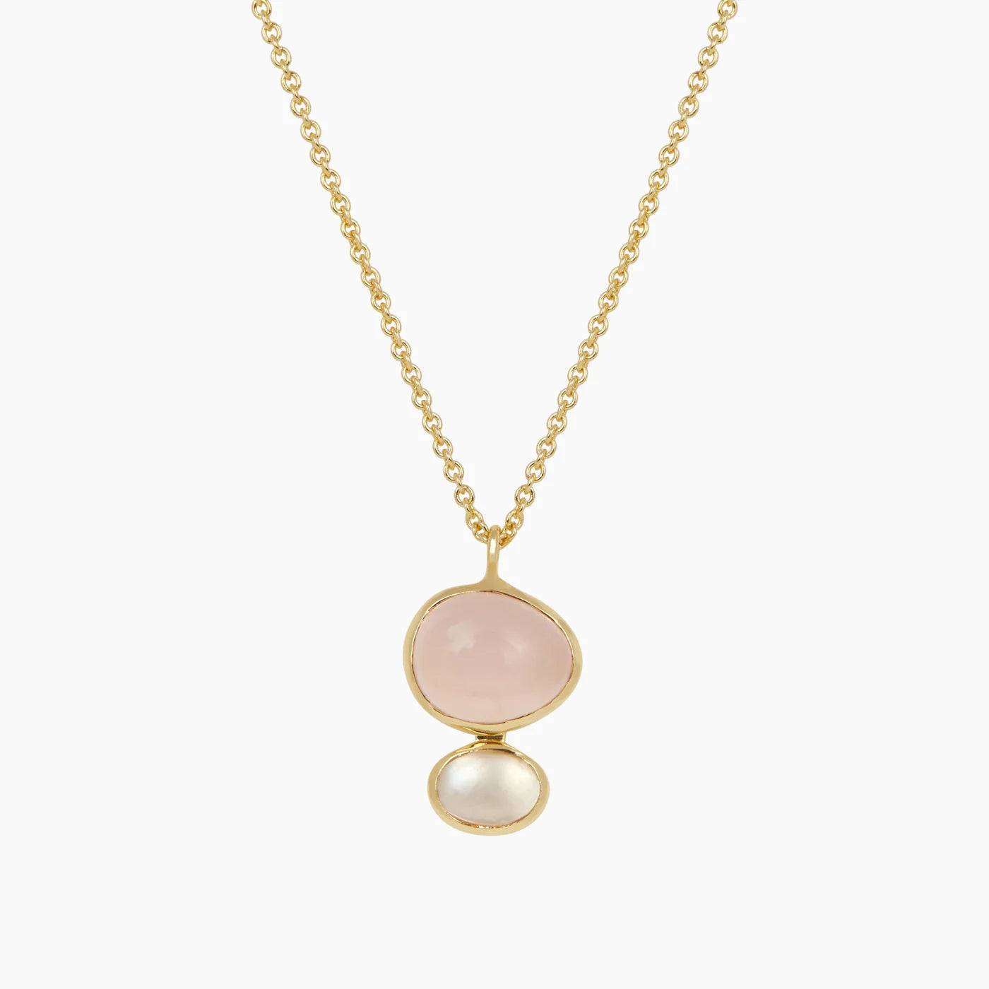 Cubism Necklace Rose Quartz