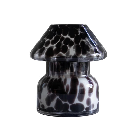 Mushroom Candle Lamp - Black, Teak & Neroli