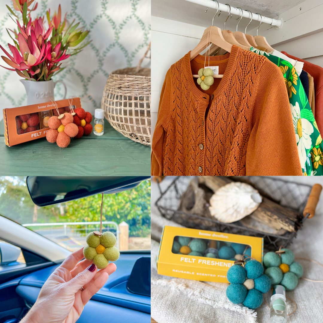 Felt Flower Air Fresheners - Flower Garden