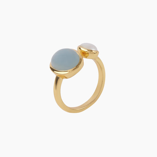 Cubism Ring Aquamarine