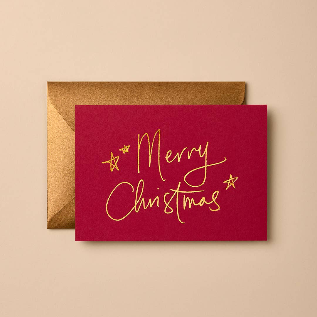 Merry Christmas Card - Red