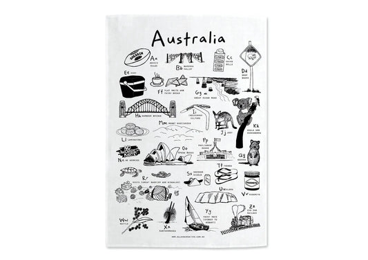 Tea Towel - Australia A-Z