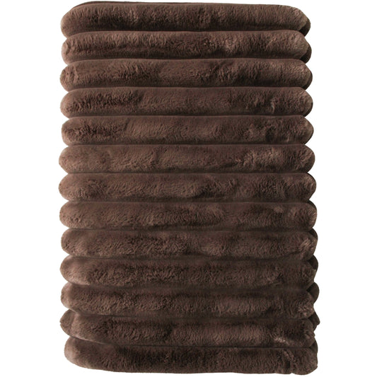 Chocolate Faux Fur Throw