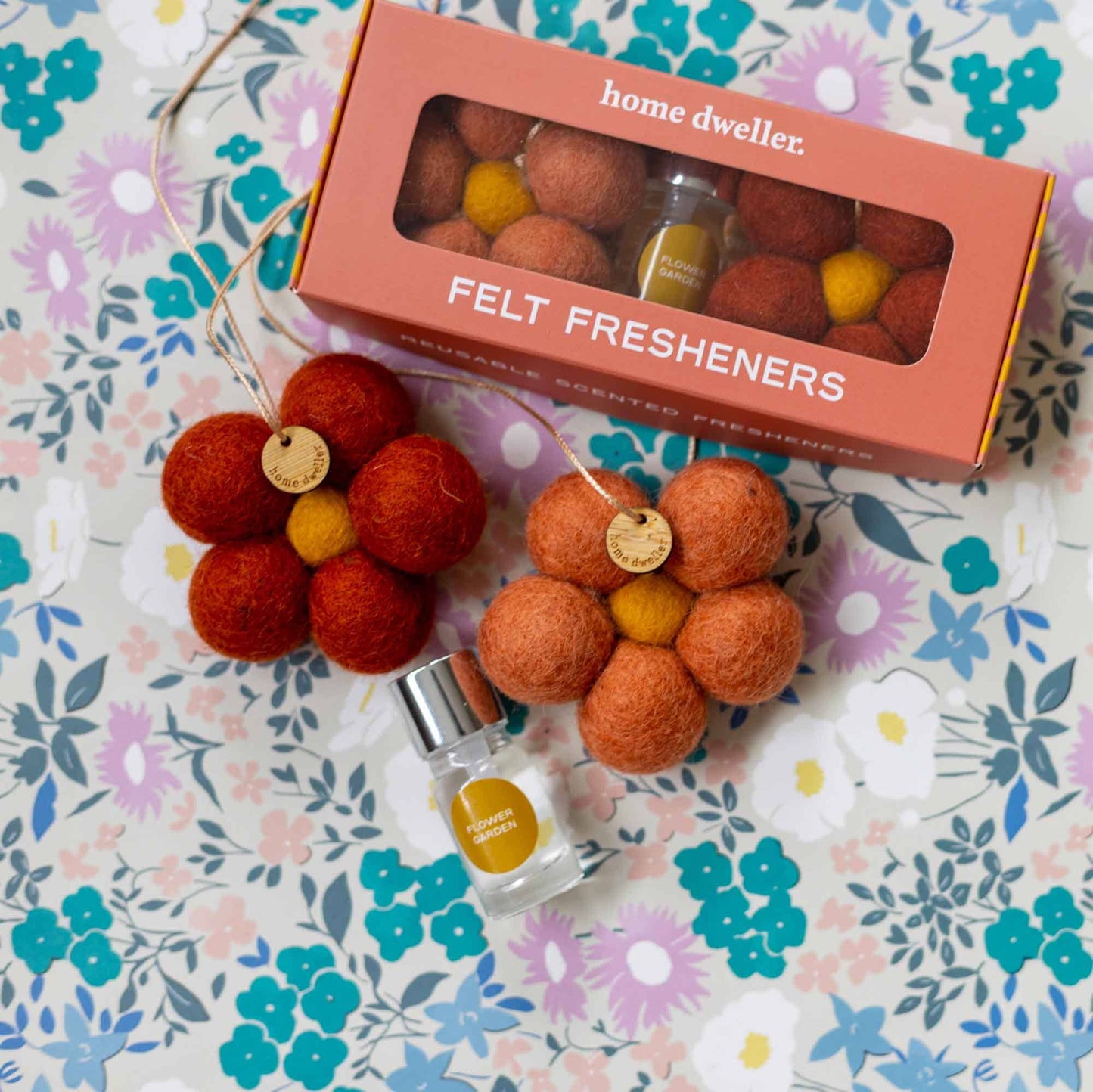 Felt Flower Air Fresheners - Flower Garden