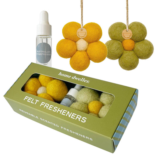 Felt Flower Air Fresheners - Australian Countryside