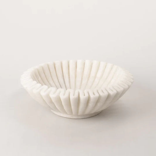 Marble Fluted Bowl