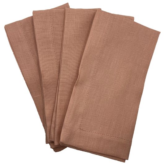 Handmade Linen Napkins (Blush)