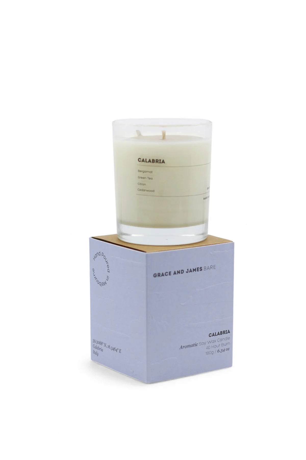 Calabria Candle | Bergamot, Green Tea, Citron, Cedarwood, Musk