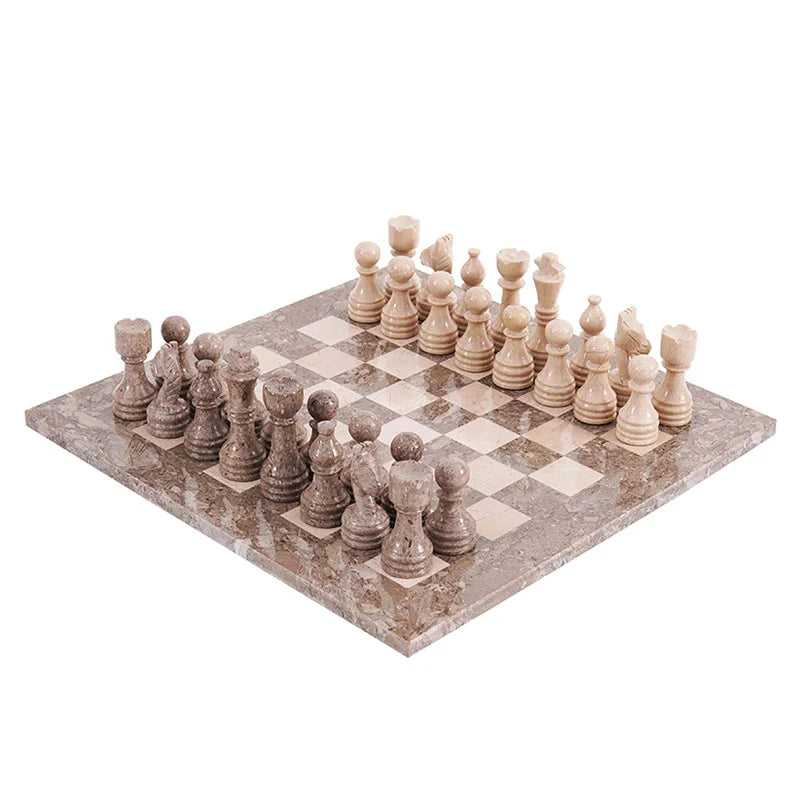 Marble Chess Set with storage box - 38cm