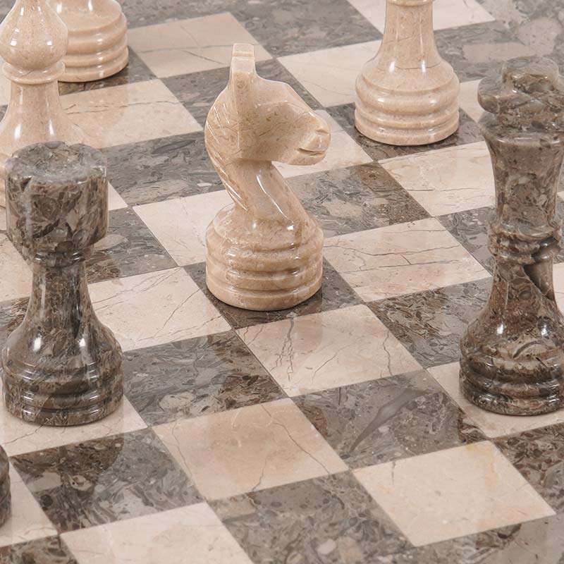 Marble Chess Set with storage box - 38cm