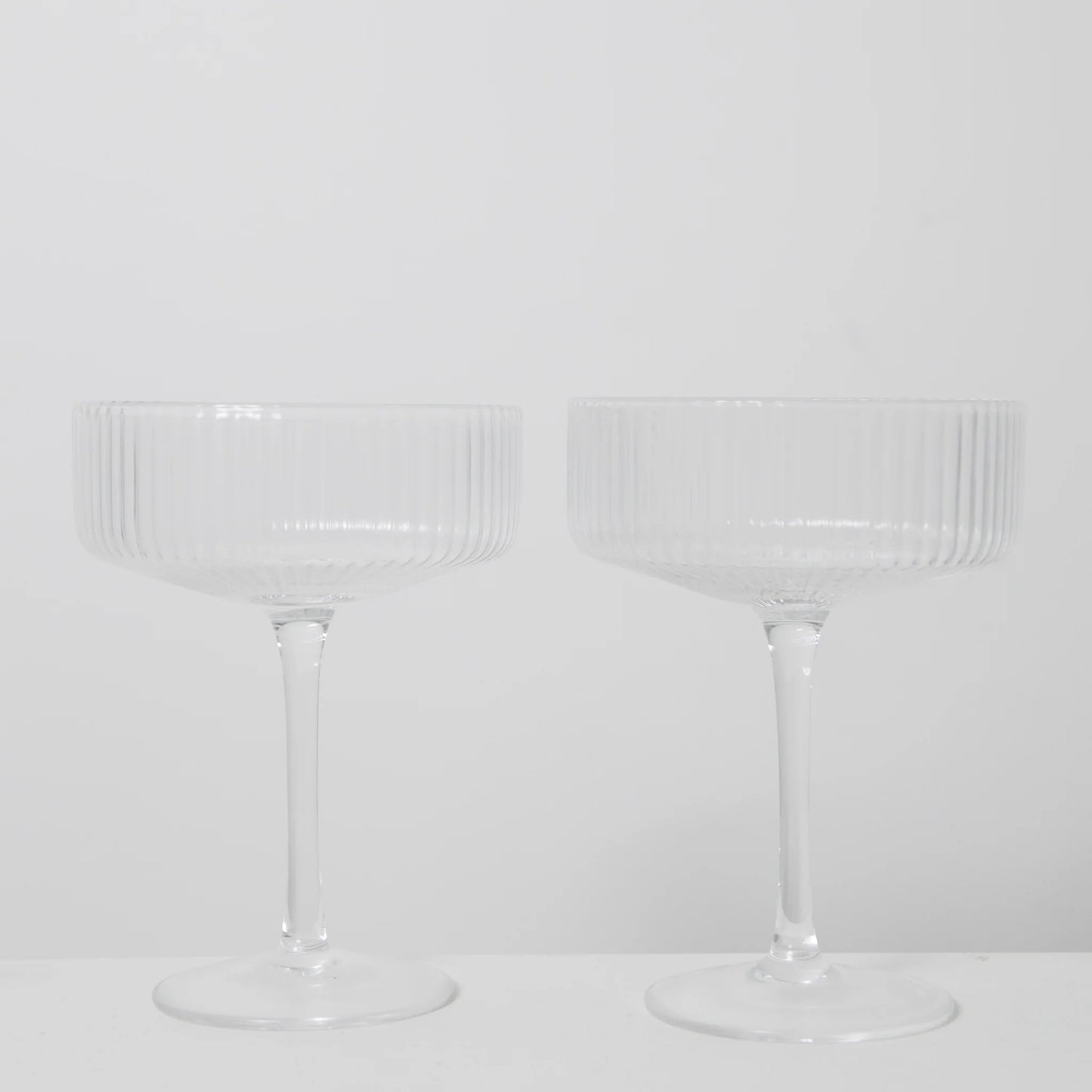 Hazel Ribbed Coupe Glasses