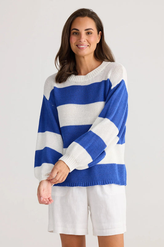 Driftwood Knit - Blue Stripe