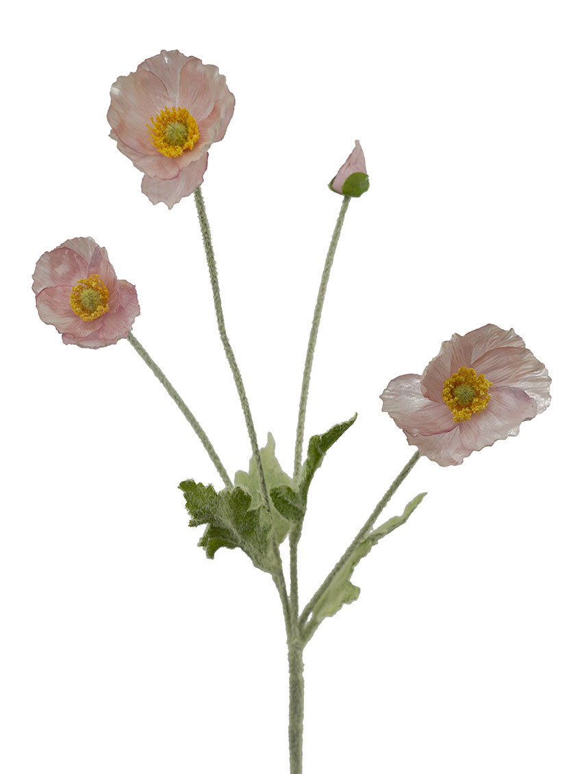 Artificial Spring Poppy - Light Pink