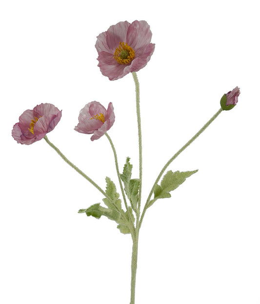 Artificial Spring Poppy - Dark Pink